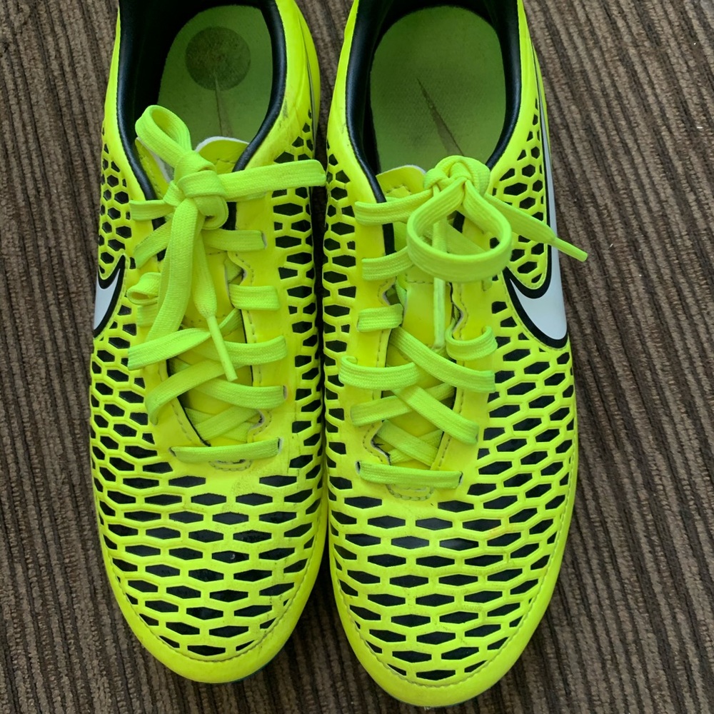 Nike neon soccer cleats